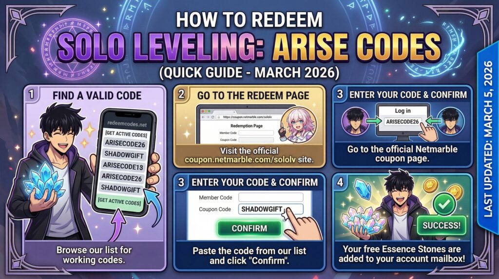 How to Redeem Codes in Solo Leveling: Arise (Step-by-Step)