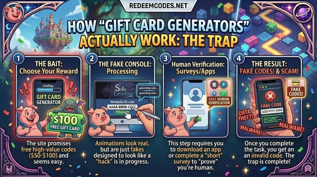 How "Gift Card Generators" Actually Work (The Trap)