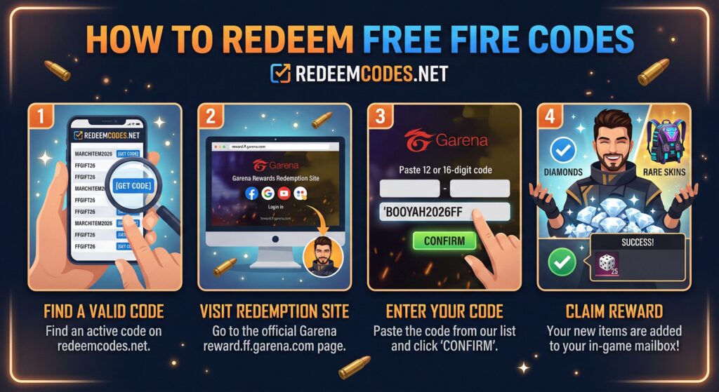 How to Use Free Fire Reward Codes (Step-by-Step)