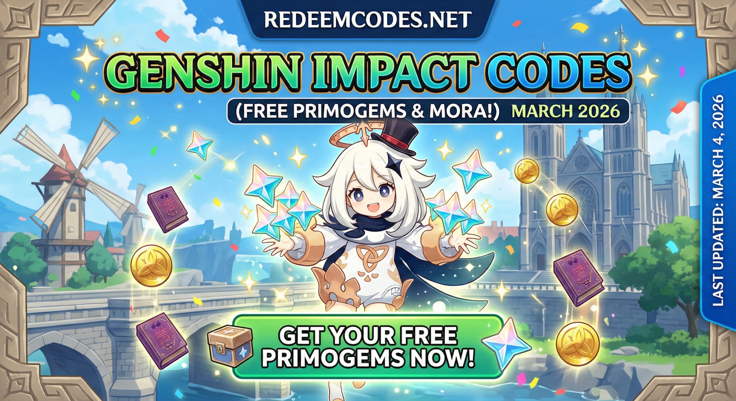 Genshin Impact Codes (March 2026): Free Primogems, Mora, and Hero’s Wit